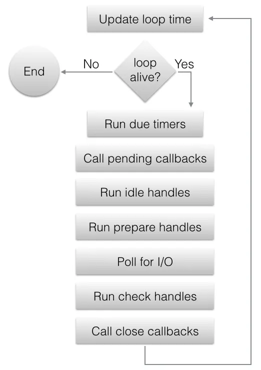 Checks performed during the Node.js event loop lifecycle