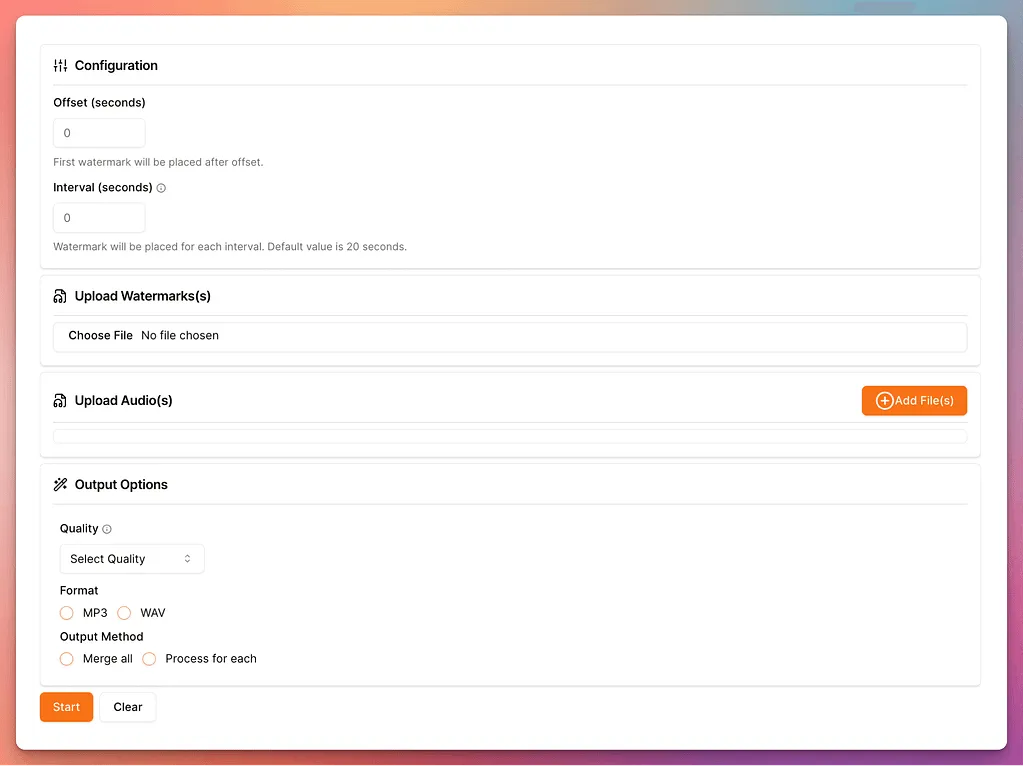 Watermark.run browser application